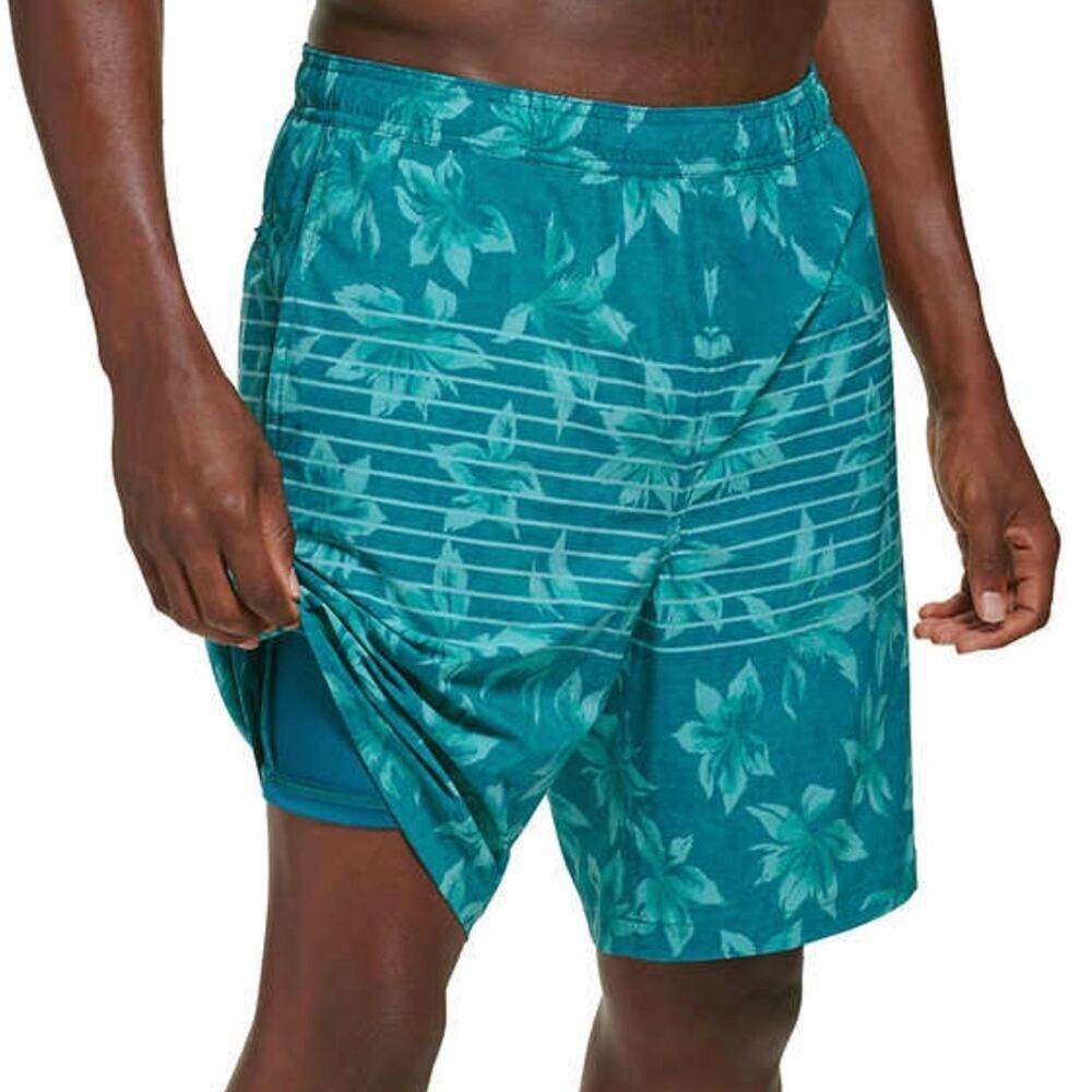 Kirkland Signature Mens Swim Shorts Green Size Large NWT
